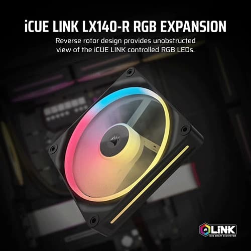 Corsair iCUE Link LX140-R RGB Expansion Single Pack Cabinet Fan